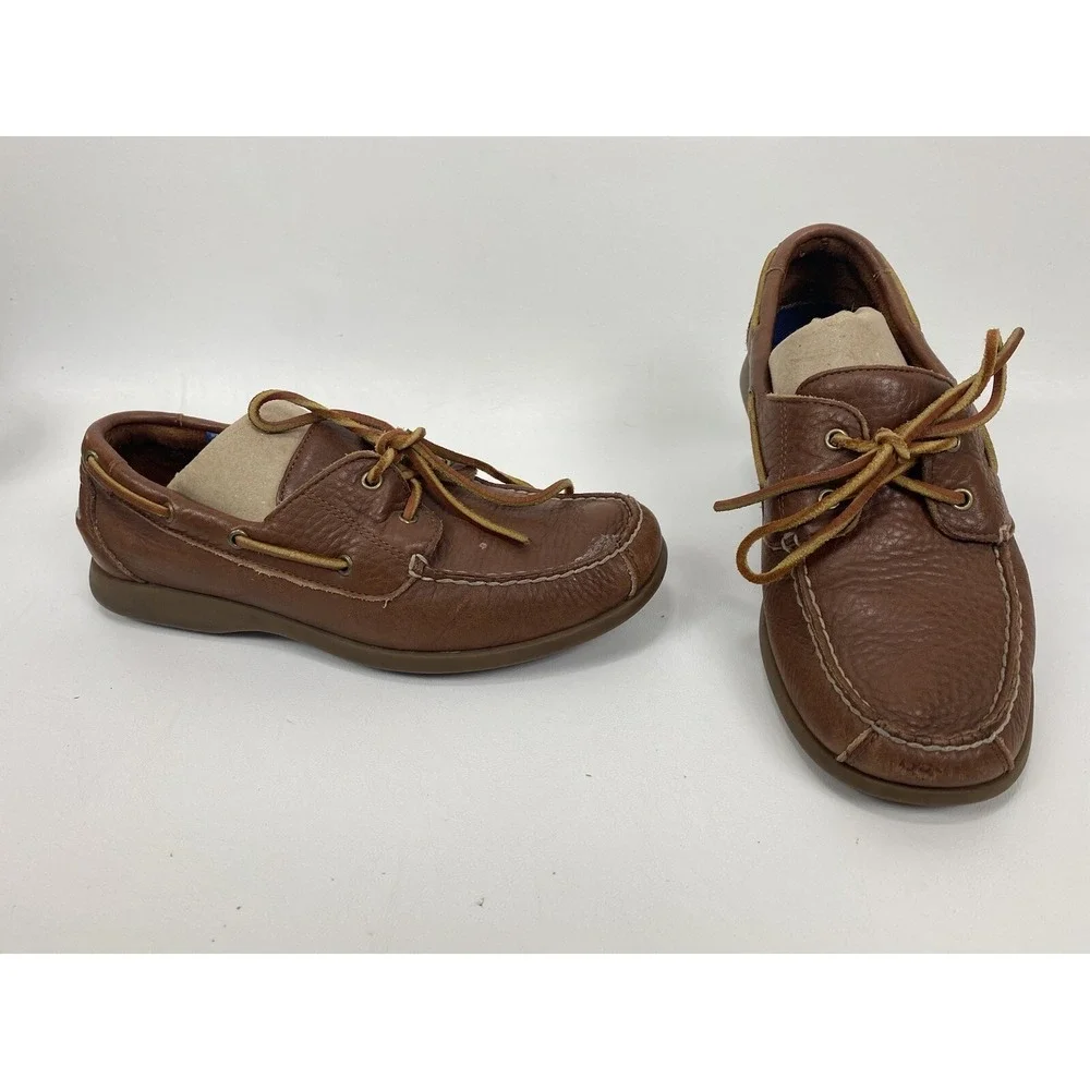 Rockport mens washable boat shoes size 8 M classic tan